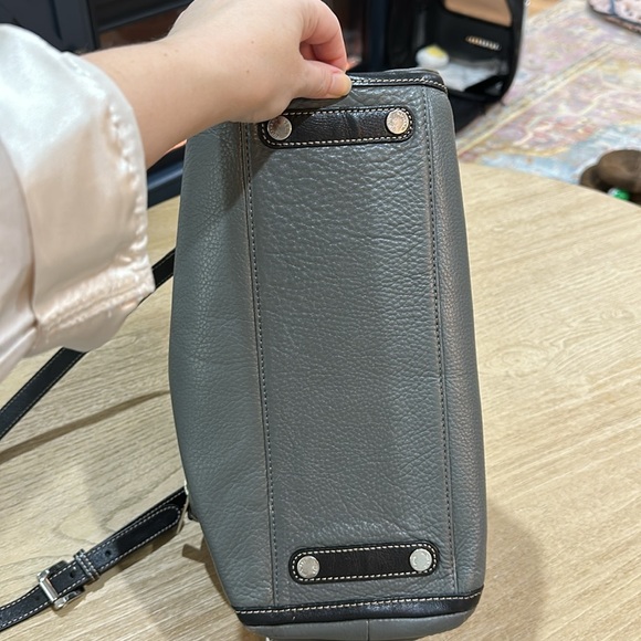 Michael Kors Dark Grey and Black Medium Handbag with Cross Body Strap - Picture 9 of 10